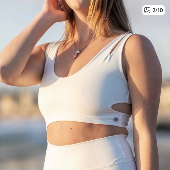 BUNDLE of THREE (3) Mika Yoga Wear Sport or Swim Side Cutout “Tessa” Bra Tops - Picture 3 of 14